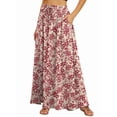 thumbnail image 2 of Women'S Flowy Maxi Skirt Summer Pleated High Waisted Casual Long Skirts with Pockets Safflower XXL, 2 of 8