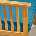 thumbnail image 3 of Brendon Outdoor 6 Piece Acacia Wood Chat Set with Cushions, Brown Patina, Dark Teal, 3 of 7