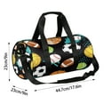 thumbnail image 2 of Football Baseball Travel Sport Duffle Bag,Balls Canvas Shoulder Tote Gym Bags for Overnight Weekender Dancing Yoga Gymnastics Ballet, 2 of 7