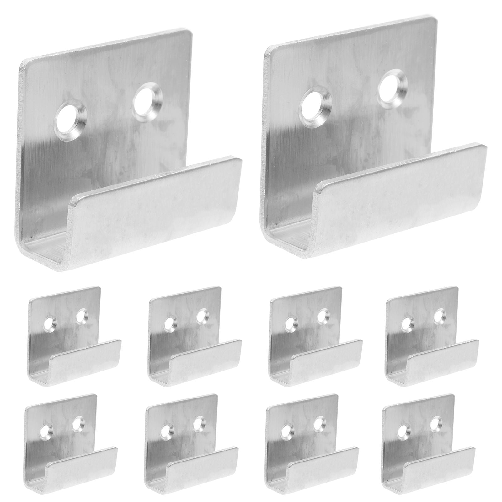 Worgeous 20 pcs Stainless Steel Ceramic Tile Hanger With Screws Wall Mounted Hanger Fastener Heavy Duty Flat J Hooks Hanger Wall Hanger Bracket Wall Mount Hook Brackets
