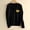 Black, variant on NTACZA Black Oversized Sweater Women V Neck Flower Print Sweater Cardigan Button Up Cozy Sweater Coat Womens Jumpers L