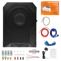 Podofo 1 Set 800W Slim Under-Seat Subwoofer Powered Car Truck Sub w/ Amp Kit Speaker