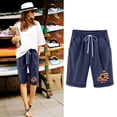 thumbnail image 2 of Pantalones Cortos Casuales para Mujer Día de la Independencia Impreso Elástico de la Cintura, Pantalones Cortos de Verano para Mujeres, 2 of 6