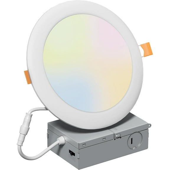 1Pack 6 Inch 5CCT LED Recessed Lighting - Junction Box, Adjustable Color Temperature, Brightness - 1050LM, 12W,ETL&FCC