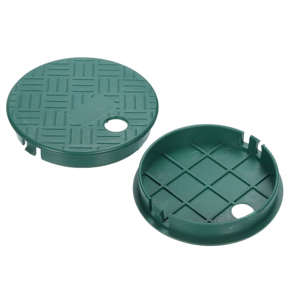 6 Inch Sprinkler Valve Box Cover, 2 Pack Irrigation Valve Box Cover Lid for Garden Yard Lawn, Green