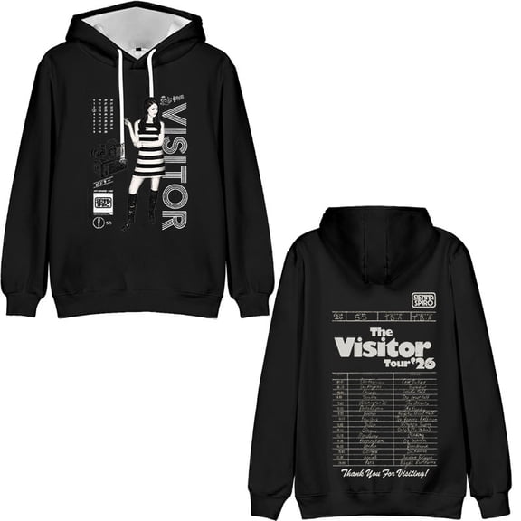 Sienna Spiro Merch 2026 The Visitor Tour Bagless Hoodie Halloween Sweatshirt Streetwear Unisex Winter Fashion Fan Pullovers Y2K Top