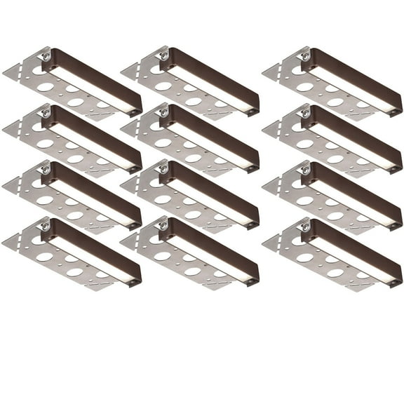 12 Pack LED Low Voltage Hardscape Lighting, 7 Inch Retaining Wall Light, 3W/4W/5W Landscape Step Lights, Surface & Recessed Mounted, 5000K Daylight