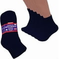 thumbnail image 2 of Women's 3 or 6 Pairs of Health Support Diabetic Ankle Circulatory Socks, Non-binding & Loose Fit (Navy/ 6 Pairs), 2 of 3