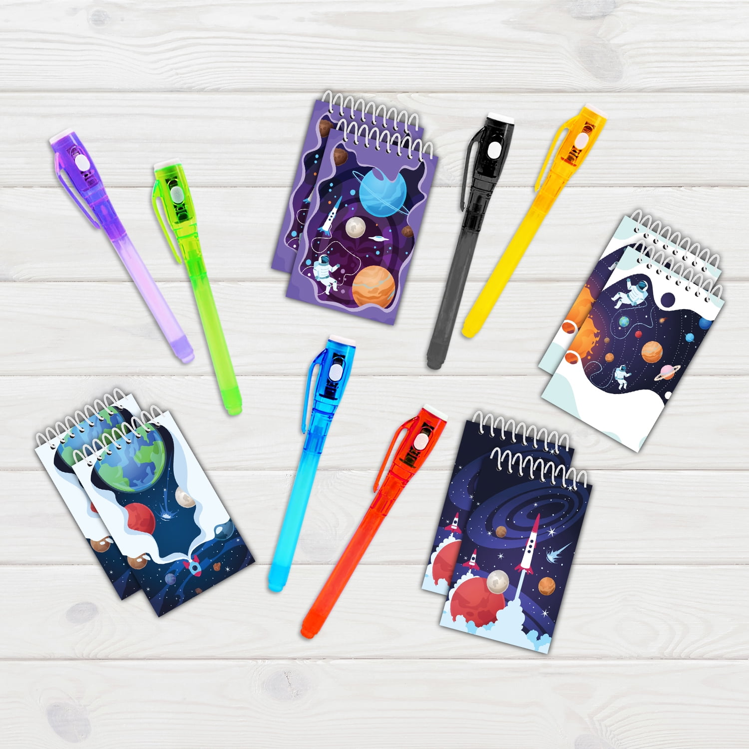 BONNYCO Invisible Ink Pen & Notebook Pack 16, Space Party Favors, Space  Themed Party Favors for Kids Goodie Bags Stuffers Pinata Stuffers Classroom  Prizes Return Gifts for Kids Birthday Student Gifts
