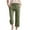 Army Green, variant on Cotton Linen Capri Pants Kids Boys Girls Wide Leg Capris Pocket Drawstring Straight Trousers 9T