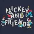 thumbnail image 2 of Toddler's Mickey & Friends Retro Original Group Graphic Tee Navy Blue 4T, 2 of 3