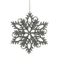 thumbnail image 4 of Northlight 5" Silver Glittered Double Snowflake Christmas Ornament, 4 of 4