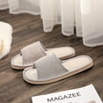 thumbnail image 4 of Womens House Slippers Summer Open Toe Men's Indoor Shoes,Bedroom Linen Lightweight Slip Silent Slippers, 4 of 4