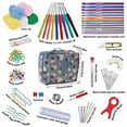 thumbnail image 2 of 107 Pieces Portable Crochet Starter Kits Beginners Crochet Kits Crochet Yarn and Crochet Hook Set for Making Bag, Gloves, 2 of 8