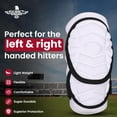 thumbnail image 7 of Exxact Sports Defender Plus Baseball Elbow Guard Youth & Adult, Batters Softball Elbow Guard Baseball with Adjustable Straps - (White, Youth), 7 of 7