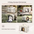 thumbnail image 5 of BELLA & PAL Airline Approved Cat Carrier with Wheels, Detachable Rolling Pet Carrier for Kitten & Small Dogs up to 16lbs, Soft-Sided Foldable Puppy Bag , 17.7"×11"×11", Cloud Dancer, 5 of 10