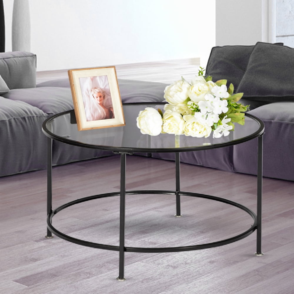 Black Glass Round Coffee Table | ubicaciondepersonas.cdmx.gob.mx