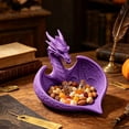 thumbnail image 5 of 3D Printed Dragon Trinket Dish, Fantasy Jewellery Tray, Desk Organiser | Small Key Tray and Ring Holder, Fantasy Desktop Ornament for Coins and Accessories(Purple), 5 of 6