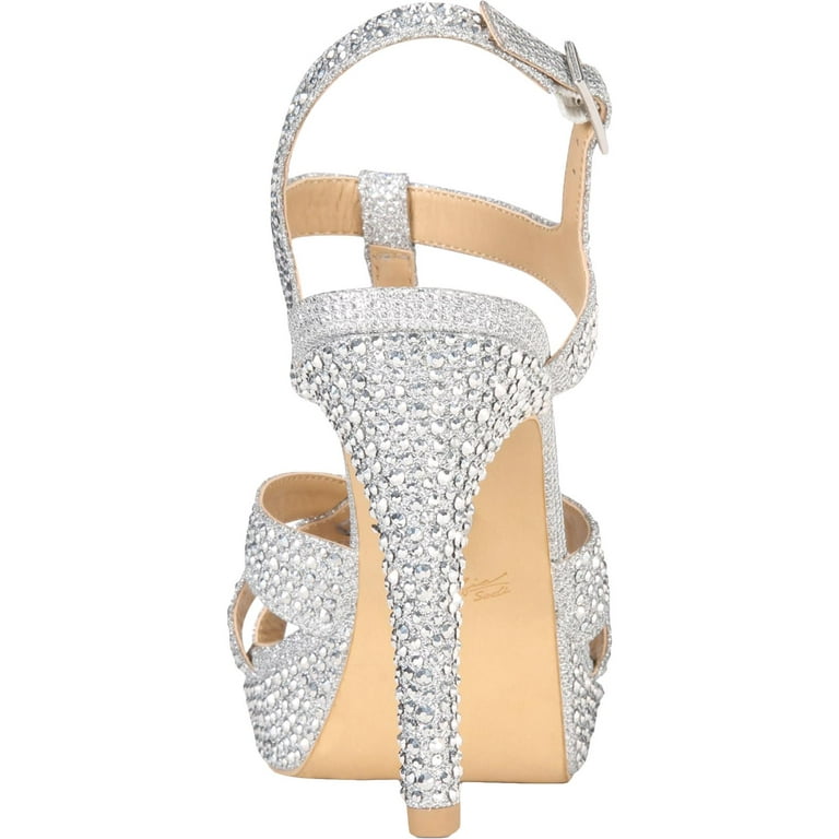 Thalia Sodi Womens Verrda 2 Embellished Platform Sandals Silver 7.5 Medium B M Walmart
