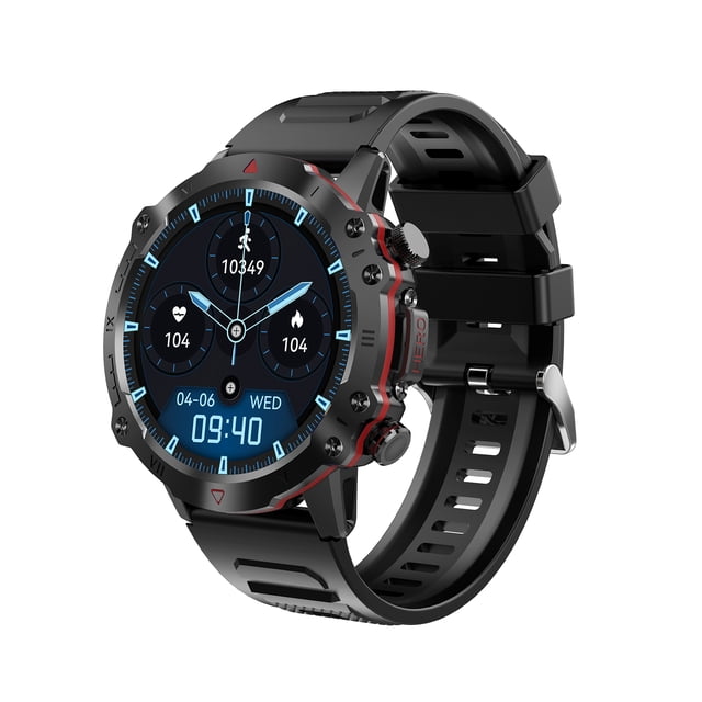 Riwcyla D12 Smart Bracelet Sports Watch 1.39,Inch IPS FullTouch Screen Fitness IP67 Waterproof BT Call /Sleep// Monitor Multiple Sports Mode Notification/Call/Sedentary Reminder Remote Camera Comp