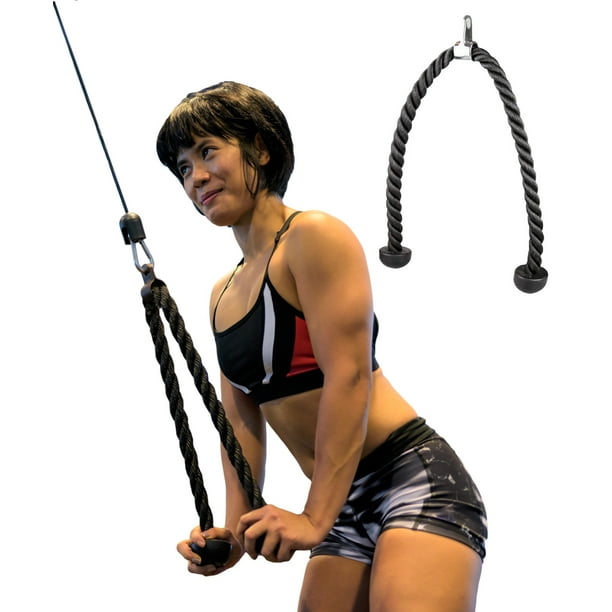 Combo Tricep Press Down Cable Attachment 6 Pcs Multi Option Double D Handle V Shaped Bar Tricep Rope Rotating Straight Bar Pair of D Handle Press Down LAT Pull Down Cable Attachment Walmart