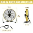 thumbnail image 5 of HICFM 20" 6300 CFM Heavy Duty Shroud Fan with IP44 Enclosed Powerful 1/4 Motor, 5 of 9
