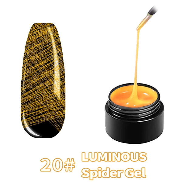 Gel de uñas transparente para esculpir uñas, para fototerapia, luminoso, con pincel, para uñas pintadas, luminoso, elástico, con pincel, 8 ml.