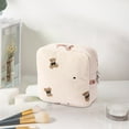 thumbnail image 4 of Makeup Bag, Cosmetic Bag, Double Layered Large Capacity Small Fresh Makeup Organizer, Stylish Durable Portable Travel Cosmetics Pouch, 4 of 5