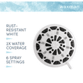 thumbnail image 3 of Waxman 4" Fixed Shower Head w/ 6-Spray Settings, White, 3 of 9