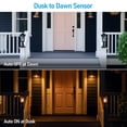 thumbnail image 2 of 17" Outdoor Post Lights 2 Pack Dusk to Dawn Exterior Post Lantern Fixture with 5.7" Pier Mount Base Black Aluminum Exterior Porch Fixtures for Patio Entryway, 2 of 8