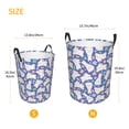 thumbnail image 5 of Balery Cute White Rabbit Round Laundry Basket with Handles Waterproof Freestanding Laundry Hamper for Clothes Toys in the Dorm and Family-Small, 5 of 8