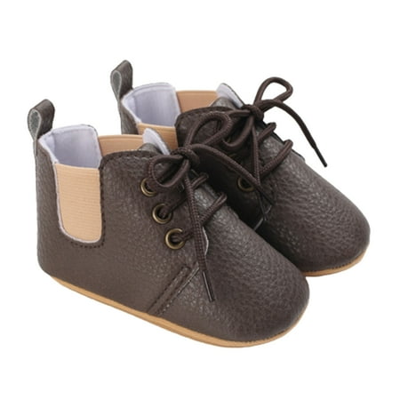 

JINMGG Clearance Lace Up British Style Short Boots In Stock Casual High Top Baby Walking Shoes