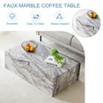 thumbnail image 4 of Modern MDF Coffee Table with Marble Pattern - 39.37x23.62x11.81 inches - Stylish and Durable Design W1151119518, 4 of 23