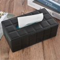 thumbnail image 5 of Rectangular PU Leather Tissue Box Napkin Holder, Used in Home Office, Hotel Room Napkin Box, Decorative Black (S-Black Marble Pattern), 5 of 5