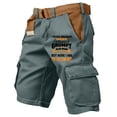 thumbnail image 2 of Big And Tall Cargo Shorts For Men With Elastic Waist And Drawstring Featuring Durable Cotton Blend Fabric In Classic Khaki Olive Black Navy Green M, 2 of 5