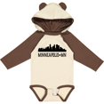 thumbnail image 3 of Inktastic Minneapolis Minnesota City Skyline Boys or Girls Long Sleeve Baby Bodysuit, 3 of 5