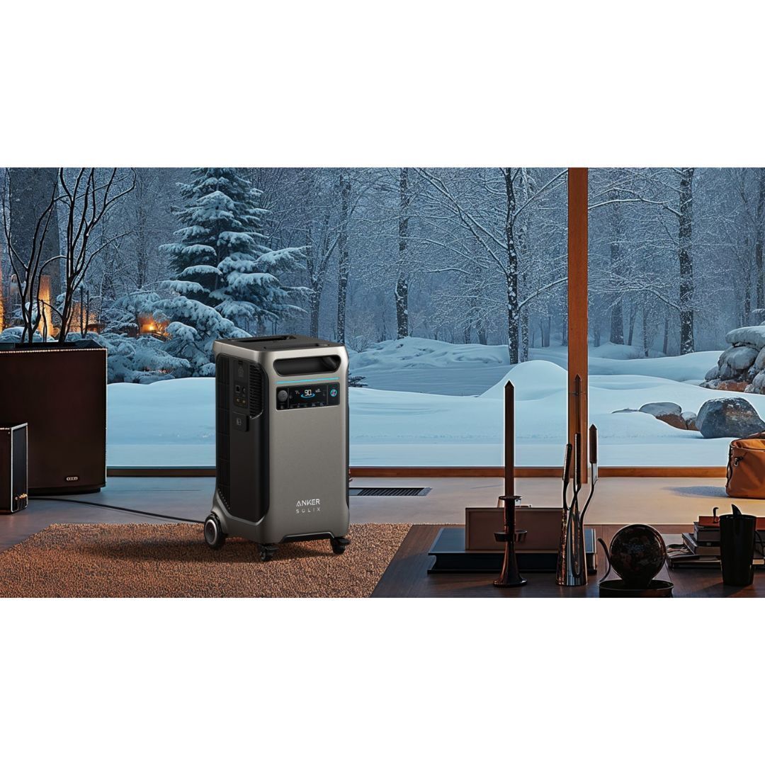 Anker SOLIX F3800 6000W Backup Power Station with Expansion Battery and 400W Solar Panel for Home, RV, and EV Charging (Black)