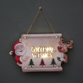 thumbnail image 4 of Letrero colgante,Cartel de Navidad placa colgante rústica decoración del hogar,Decoraciones de madera para exteriores de granja,Vacaciones de árbol de Navidad con decoración de luces LED de Gloria Letrero colgante, 4 of 9