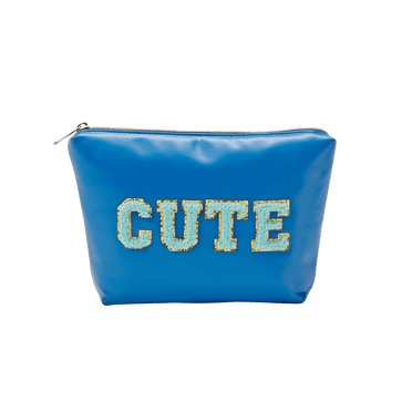 Conair "CUTE" Clutch, Blue Statement Pouch with Gold-Tone Accents