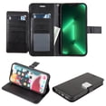 thumbnail image 2 of Designx Series Leather Wallet Phone Case With 6 Card Slots Cash Slot And Lanyard For Iphone 14 Pro Max 6.7 - Black, 2 of 8