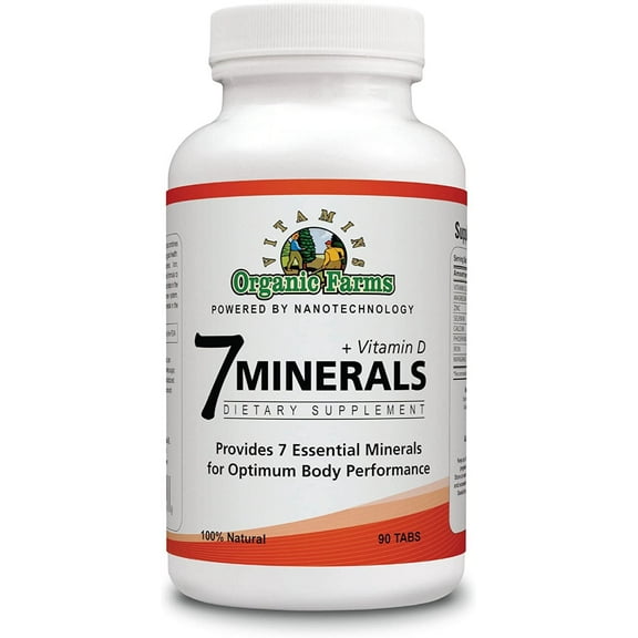 7 Minerals with Vitamin D - 90 Tablets - Optimum Body Performance - Dietary Supplement