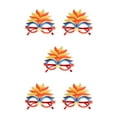 thumbnail image 3 of Marco de anteojos de pluma DIY Wosthever gafas decorativas de carnaval amarillas, 3 of 6