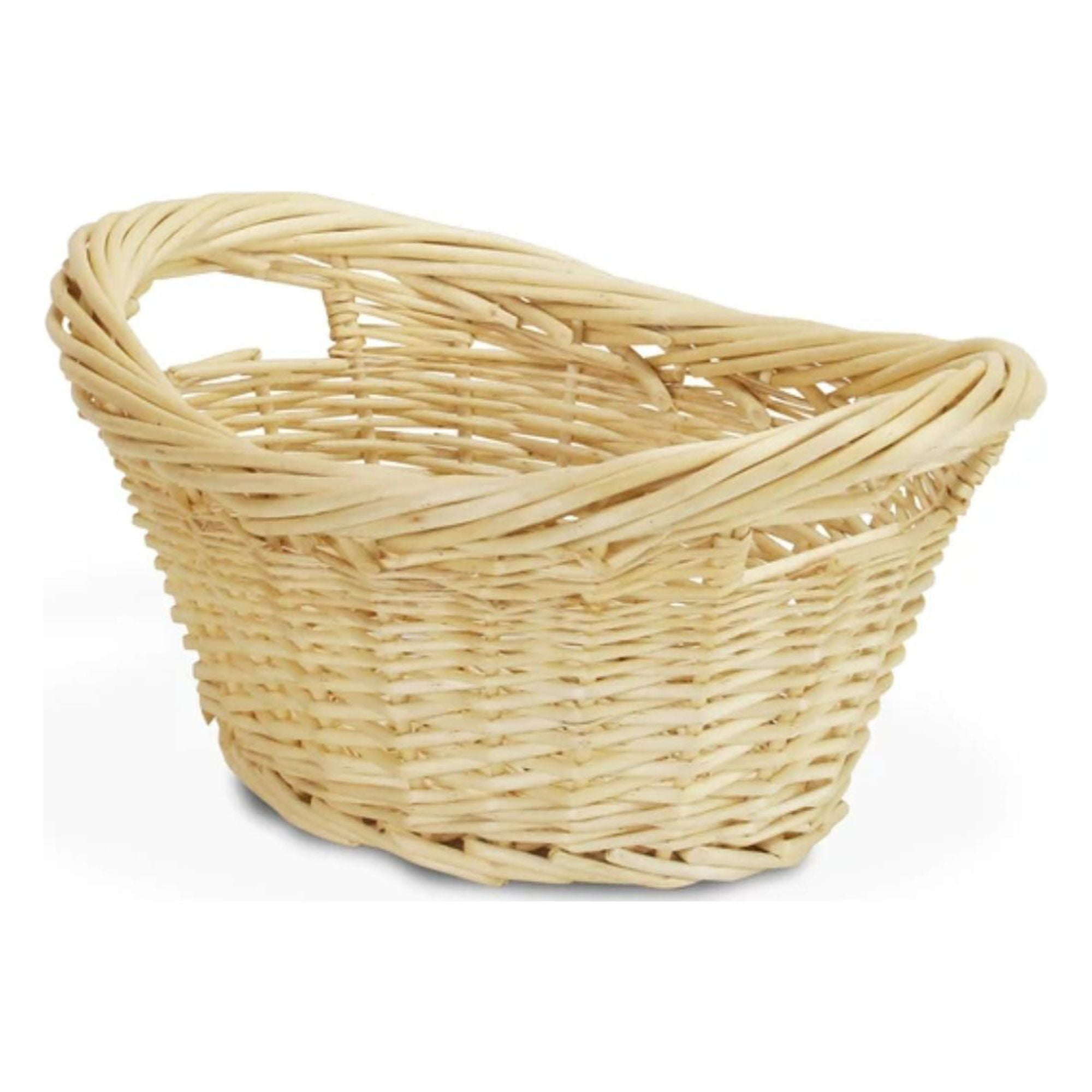 Cheungs UW-8802A Small Oval Natural Willow Heavy Rimmed Laundry Basket