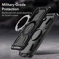 thumbnail image 6 of for Samsung Galaxy A06  Case with 360° Ring Kickstand, Dual Layer Military Grade Heavy Duty Shockproof Protection Rugged Phone Case Cover for Samsung Galaxy A06. SHJ-Green, 6 of 7