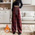 thumbnail image 4 of Sngxgn Women's Wide Leg Pant Comfy Loose Sweatpants High Waist Lounge Casual Pant Workout Joggers Pant(Red,S), 4 of 9