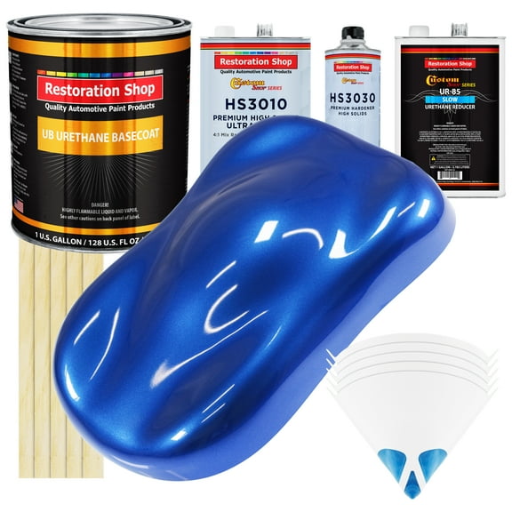 Daytona Blue Pearl Gallon URETHANE BASECOAT CLEARCOAT Car Paint SLOW Kit