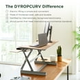 thumbnail image 2 of 32 Inch Standing Desk Converter, 12-Position Adjustable Height Computer Desk Converter, Ergonomic for Use in Home Offices and Computer Workstations，Light Wood, 2 of 7