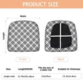 thumbnail image 3 of Black White Plaid Checkered Seat Covers for Dining Room Chairs Set Of 4,Stretch Printed Washable Chair Seat Cover with Elastic Ties and Button,Removable Waterproof Couch Cushion Covers, 3 of 6