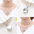 thumbnail image 3 of Heart Cremation Jewelry Urn Necklace for Ashes Crystal Memorial Pendant with Birthstone Always in My Heart Keepsake Engraved Your Wings were Ready But My Heart was Not, 3 of 6