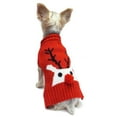 thumbnail image 1 of Red Nose Reindeer Dog Sweater by Dogo - Red - X-Large, 1 of 1